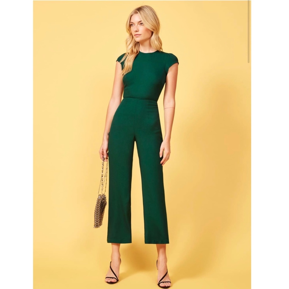 Reformation Mayer Jumpsuit Emerald